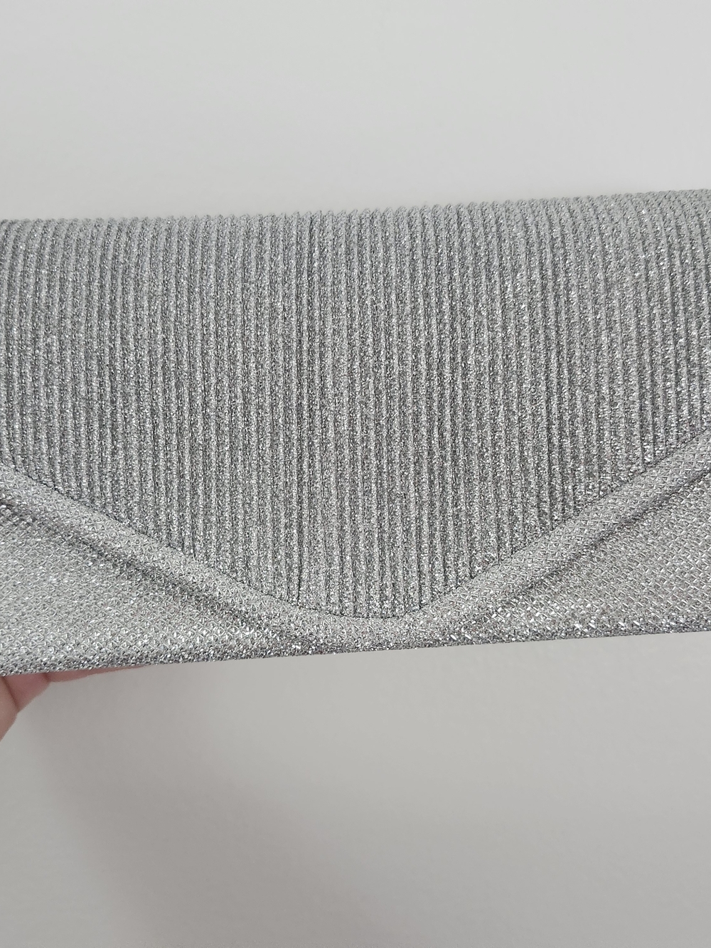 Silver Glitter Envelope Clutch - Women's Shimmer Wristlet